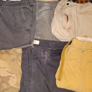 6 pairs men's cargo shorts size 38